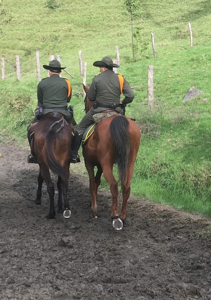 Polizei im Valle de Cocora (Wachspalmen)